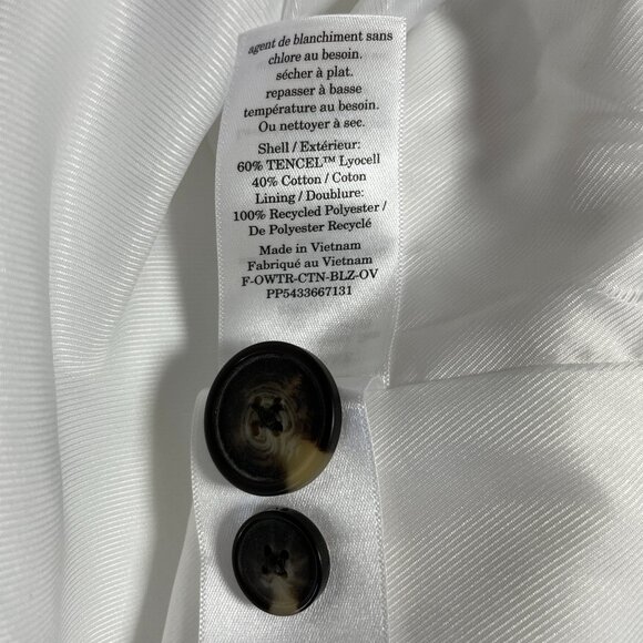 NEW Everlane The Oversized Blazer in Buttersmooth Womens 10 White - Picture 14 of 14